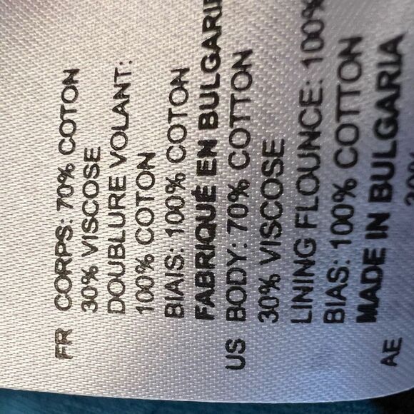 Sandro Size Small / 1 Oro Ruffled A-line Mini Skirt In Solid Blue - Picture 8 of 10